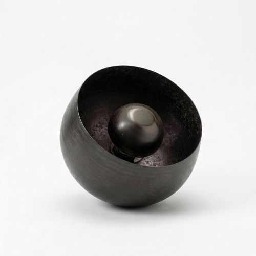 Tischlampe für das Wohnzimmer aus schwarzem und goldenem Metall - Grayson