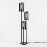 Wohnzimmer-Stehlampe aus Metall im Industrial-Stil - Mesh Rotate