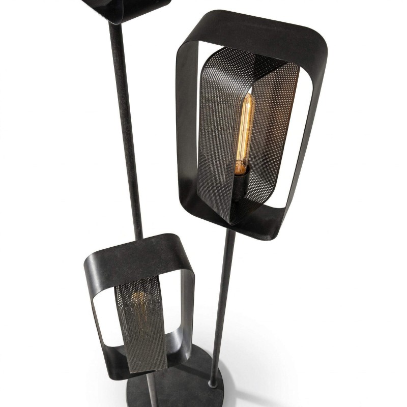 Wohnzimmer-Stehlampe aus Metall im Industrial-Stil - Mesh Rotate