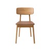 Esszimmerstuhl aus natürlicher Eiche und veganem Leder - Lima