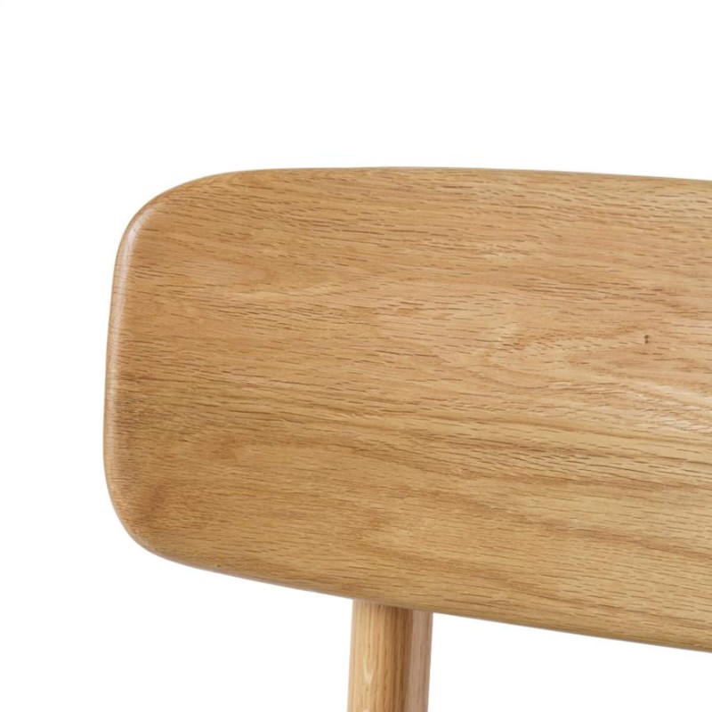 Esszimmerstuhl aus natürlicher Eiche und veganem Leder - Lima