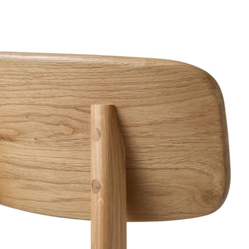 Esszimmerstuhl aus natürlicher Eiche und veganem Leder - Lima