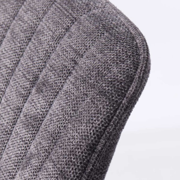 Esszimmerstuhl aus anthrazitfarbenem Stoff - Nolan Stripe