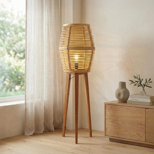 Stehlampe aus Rattan und Teakholz - Yumi