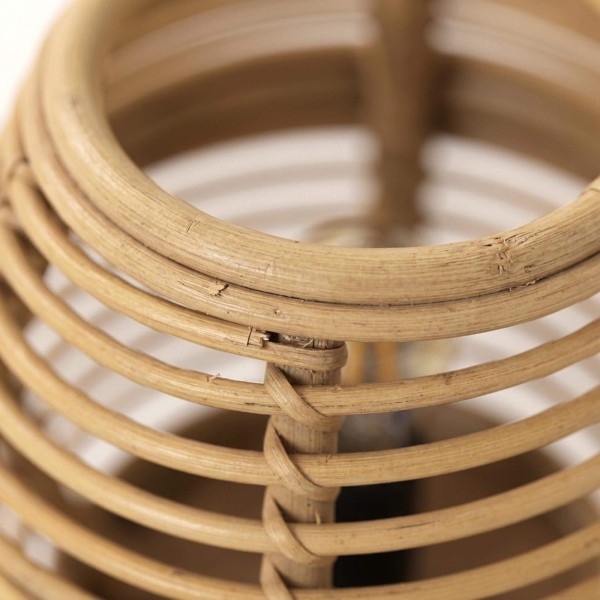 Stehlampe aus Rattan und Teakholz - Yumi