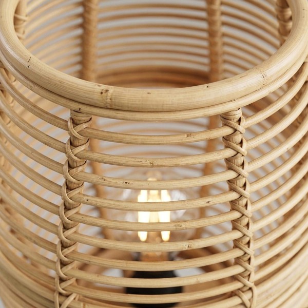 Stehlampe aus Rattan und Teakholz - Yumi