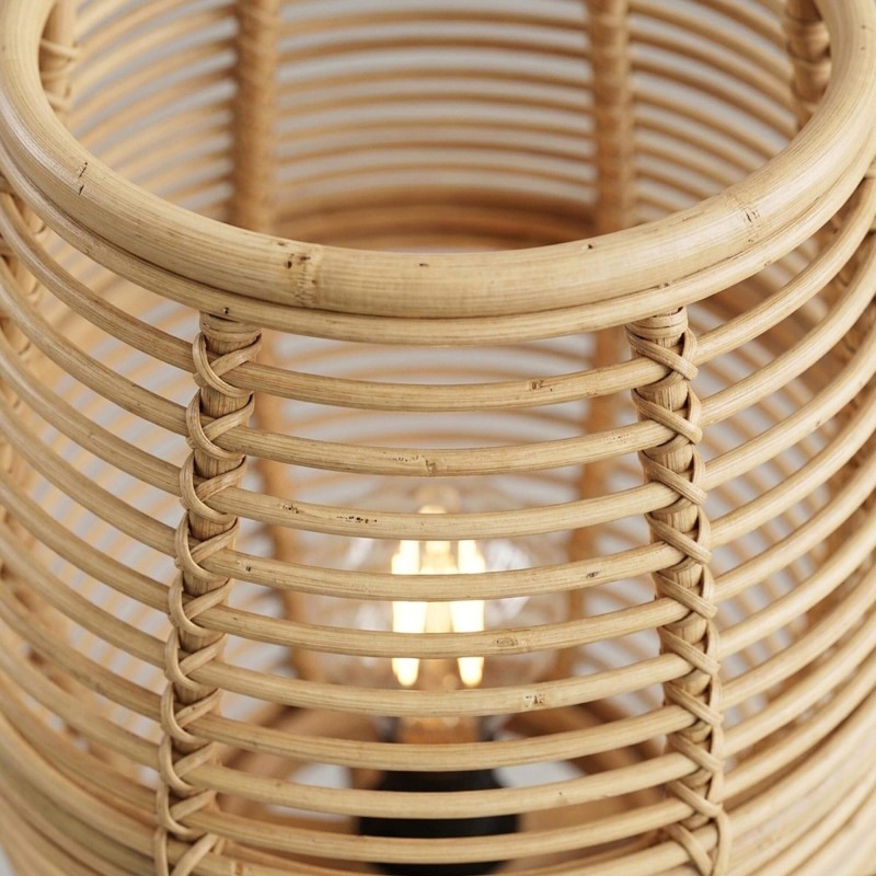 Stehlampe aus Rattan und Teakholz - Yumi