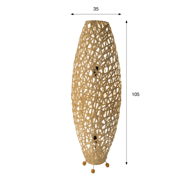 Stehlampe aus Weidengeflecht - Pataya