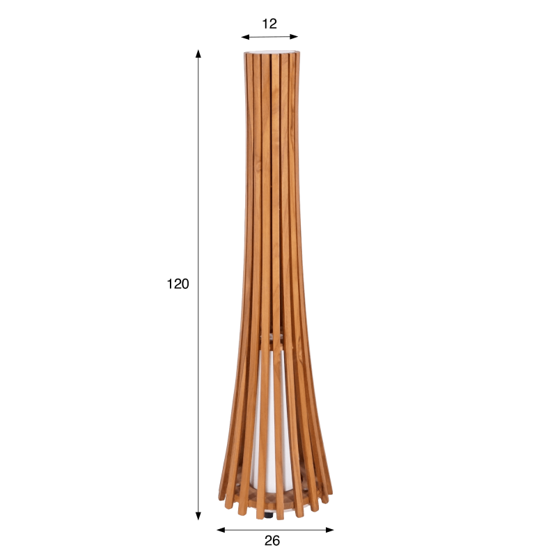 Stehlampe aus Teakholz H120 cm - Liven