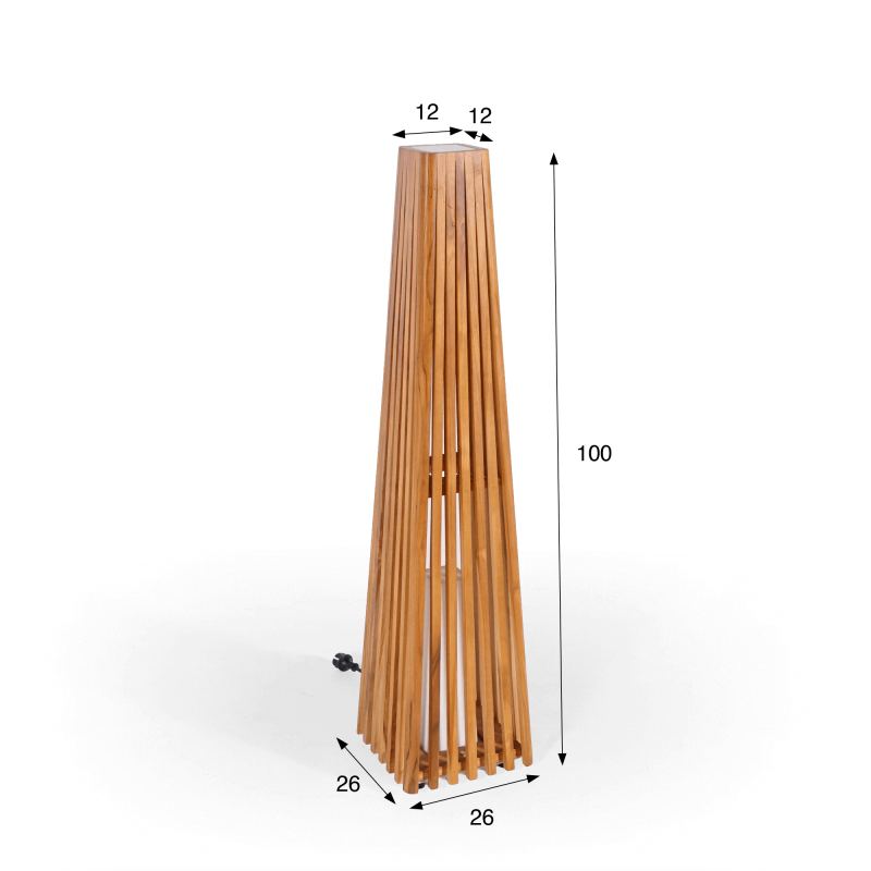 Stehlampe aus Teakholz H100 cm - Taro