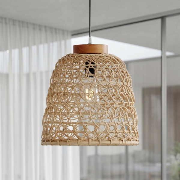 Hängeleuchte aus natürlichem Rattan - Meysa