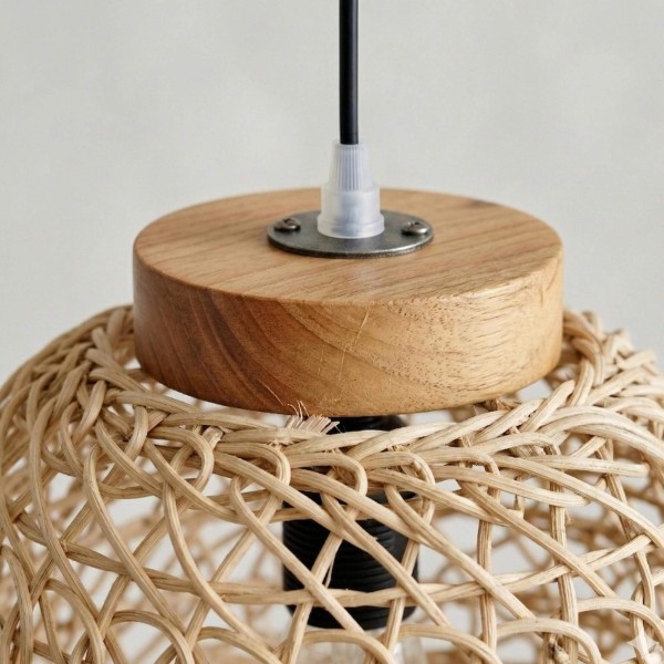 Hängeleuchte aus natürlichem Rattan - Meysa
