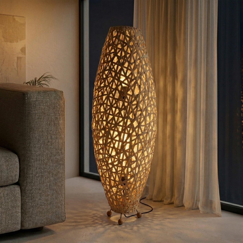 Stehlampe aus Weidengeflecht - Pataya