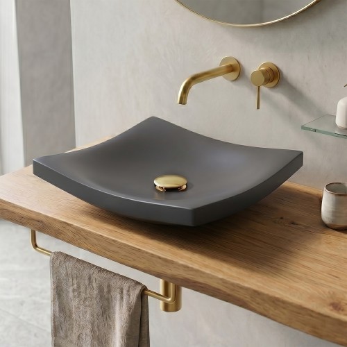 Betonwaschbecken in tiefem Anthrazit - Arcilla