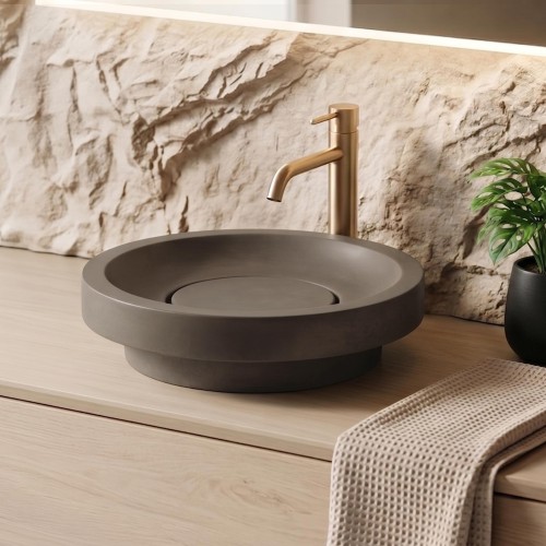 Betonwaschbecken rund - Naturfarbe - Tellure