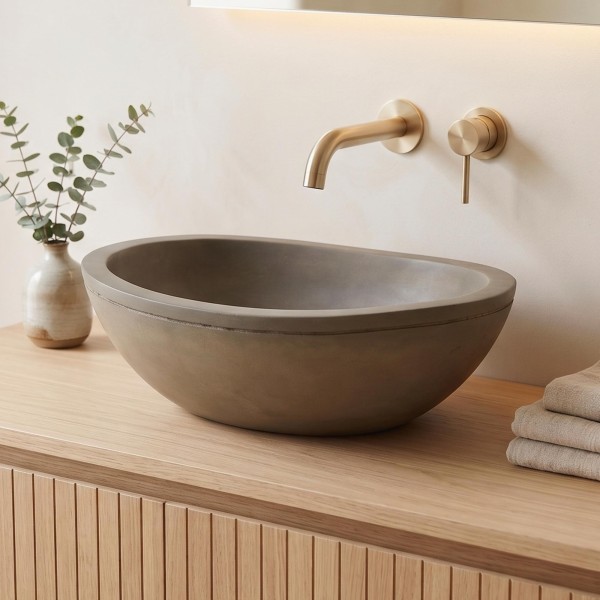 Waschbecken aus Beton Naturfarbe - Mineral blend
