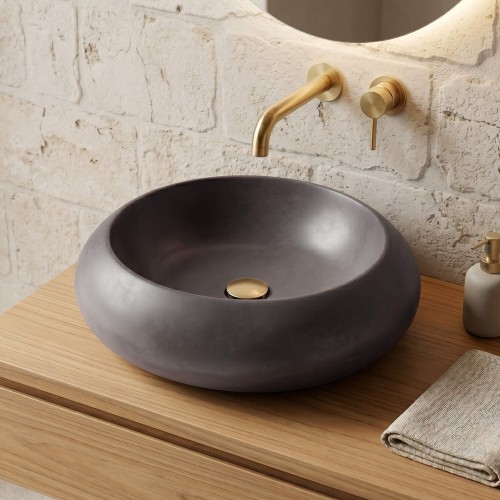 Betonwaschbecken rund - Tiefanthrazit - Concrete Essence