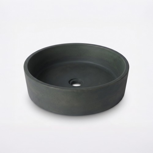 Betonwaschbecken rund - Kupfergrün - Mineral