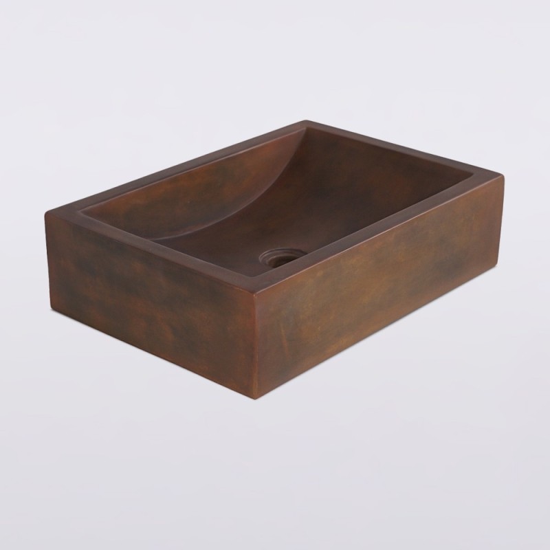 Betonwaschbecken rechteckig - Vintage Braun - Pure Cast