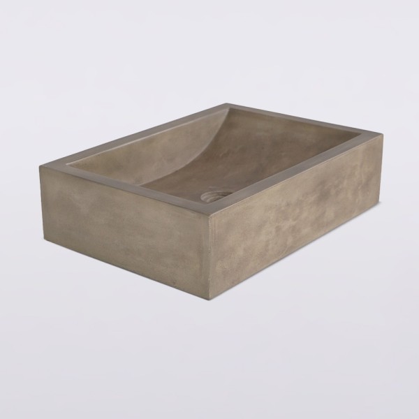 Betonwaschbecken rechteckig - Naturfarbe - Pure Cast
