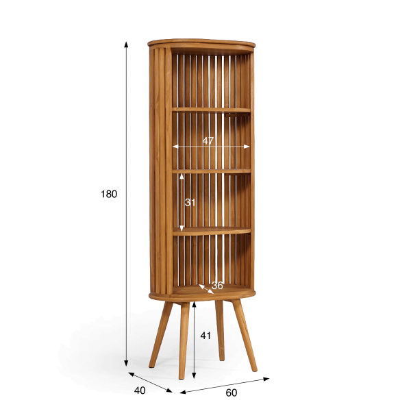 Badezimmersäule aus massivem Teakholz - Keya