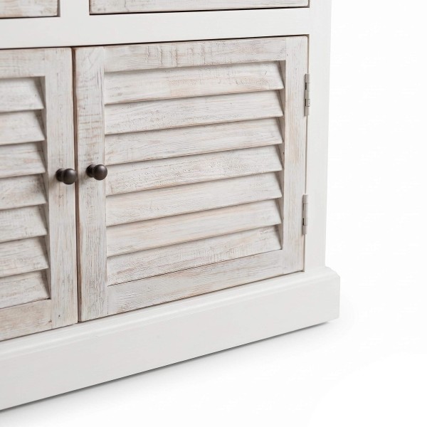 Sideboard für das Esszimmer aus weißem Naturholz 210 cm - Sea Side