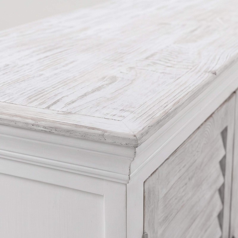 Sideboard für das Esszimmer aus weißem Naturholz 210 cm - Sea Side