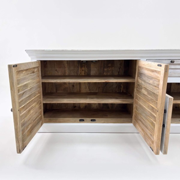 Sideboard für das Esszimmer aus weißem Naturholz 210 cm - Sea Side