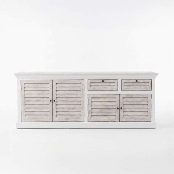 Sideboard für das Esszimmer aus weißem Naturholz 210 cm - Sea Side