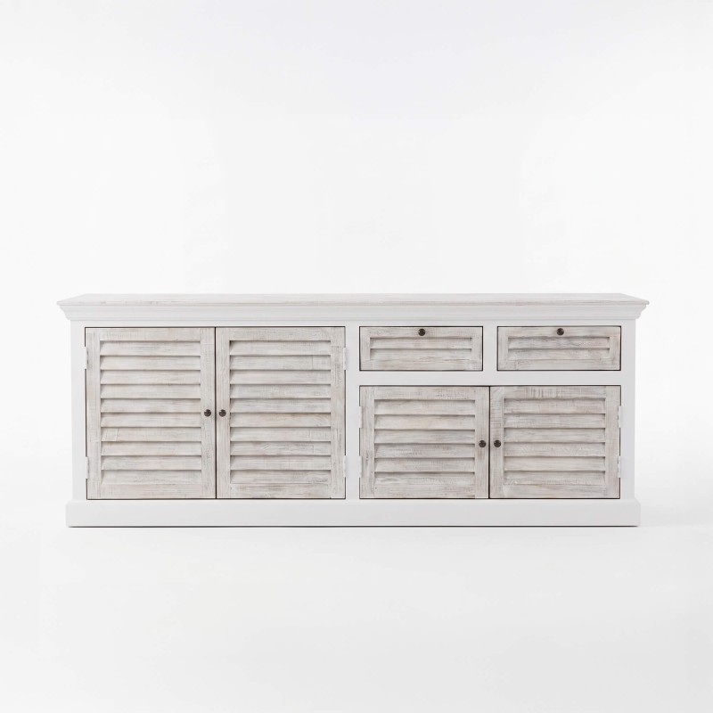 Sideboard für das Esszimmer aus weißem Naturholz 210 cm - Sea Side