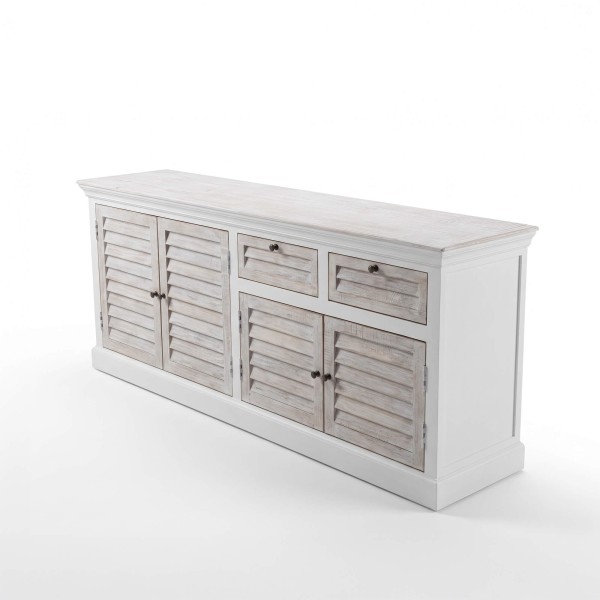Sideboard für das Esszimmer aus weißem Naturholz 210 cm - Sea Side