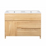 Waschtischunterschrank aus massivem Teakholz 120 cm - Olwen