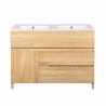 Waschtischunterschrank aus massivem Teakholz 120 cm - Olwen