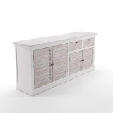 Sideboard für das Esszimmer aus weißem Naturholz 210 cm - Sea Side