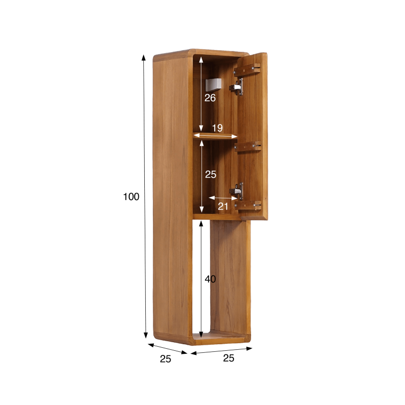 Badezimmersäule aus Teakholz - Amrita