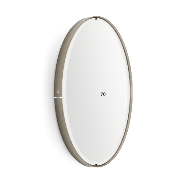 Runder Spiegel 70 cm mit Metallrahmen