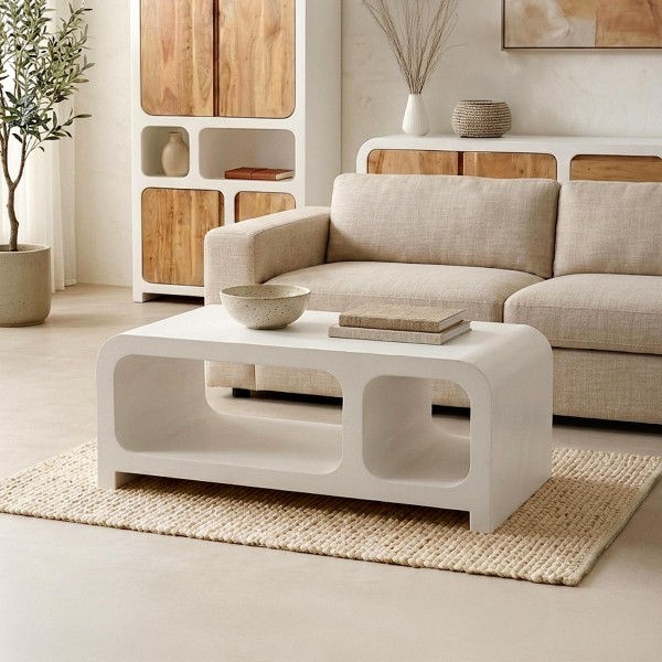 Design-Couchtisch in Betonoptik 100 cm - Mineralis