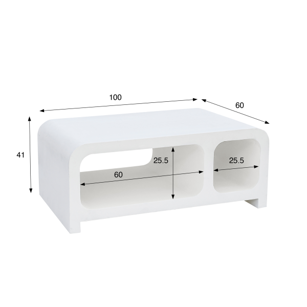 Design-Couchtisch in Betonoptik 100 cm - Mineralis