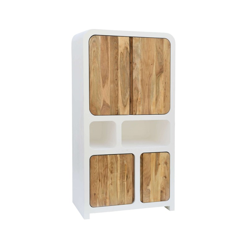 Highboard für das Esszimmer in Betonoptik und massivem Akazienholz - Mineralis