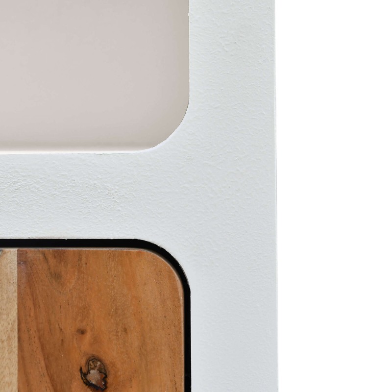 Sideboard für das Esszimmer in Betonoptik und massivem Akazienholz 90 cm - Mineralis