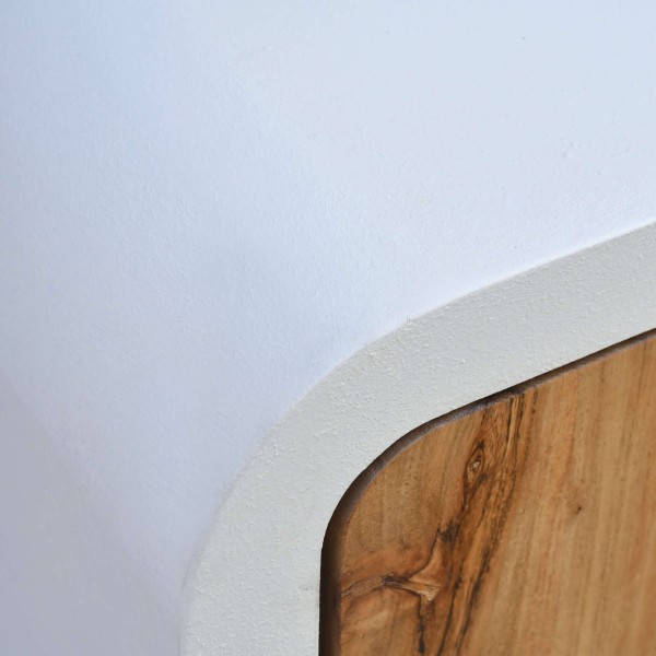 Longboard für das Esszimmer in Betonoptik und massivem Akazienholz - Mineralis