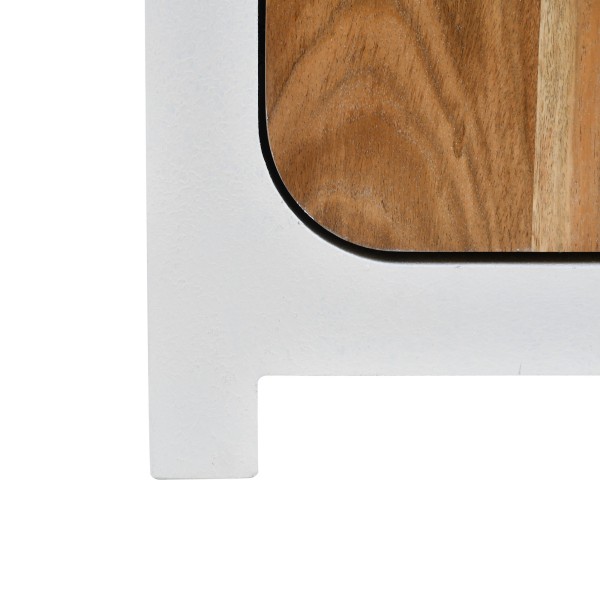 TV-Lowboard in Betonoptik und massivem Akazienholz 140 cm - Mineralis