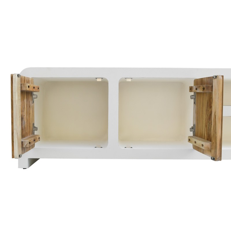 TV-Lowboard in Betonoptik und massivem Akazienholz 180 cm - Mineralis