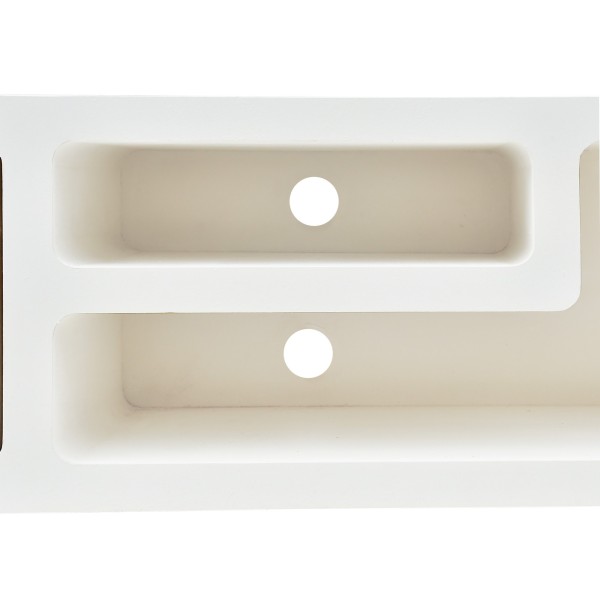 TV-Lowboard in Betonoptik und massivem Akazienholz 180 cm - Mineralis