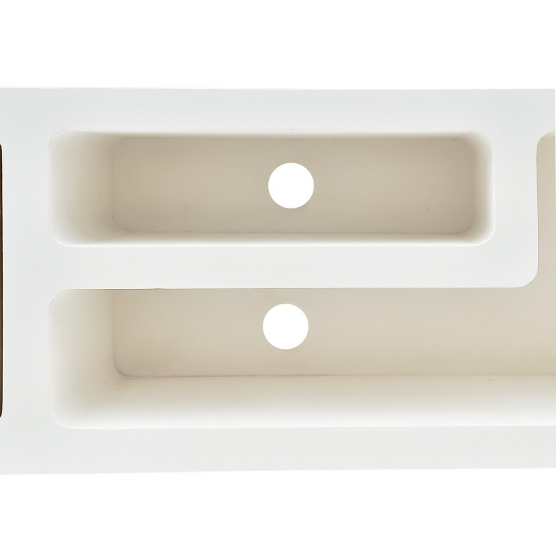 TV-Lowboard in Betonoptik und massivem Akazienholz 180 cm - Mineralis