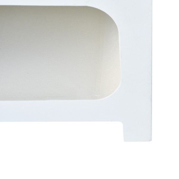 Waschtischunterschrank in Betonoptik und massivem Akazienholz 80 cm - Mineralis