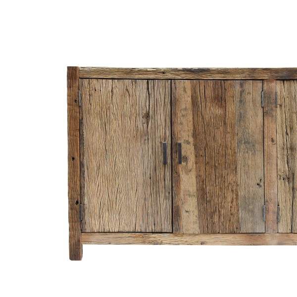 Sideboard aus massivem, rohem Altholz - Antique