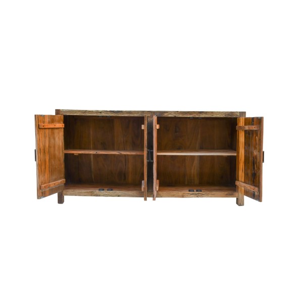 Sideboard aus massivem, rohem Altholz - Antique