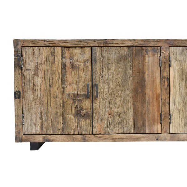 Sideboard aus massivem, rohem Altholz 200 cm - Antique