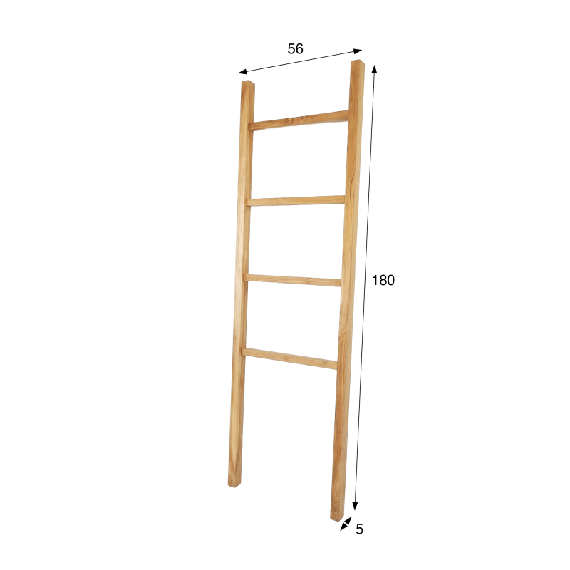 Handtuchleiter aus Teakholz 180 cm
